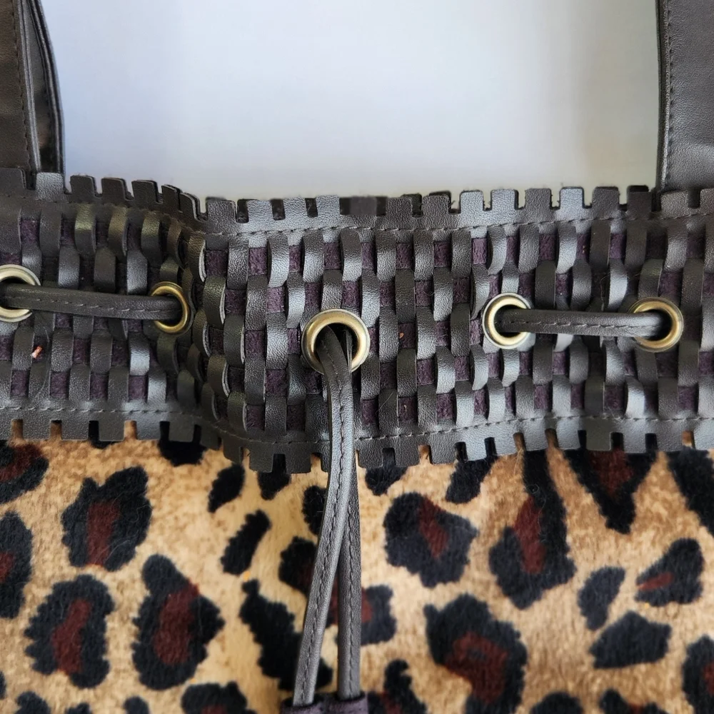 Vintage Lancôme Leopard Print Tote Bag
